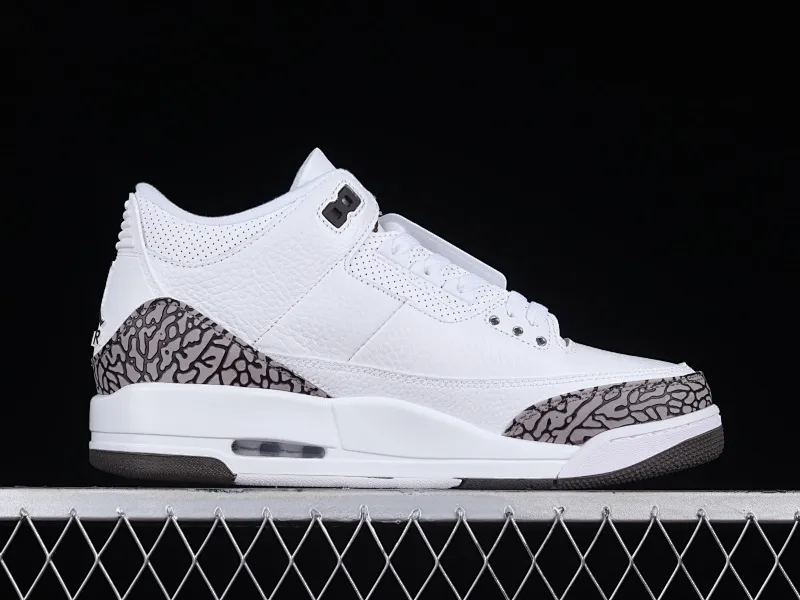 All categories Air Jordan Jordan series basketball shoes Air Jordan 3 Air Jordan 3 "Mocha" AJ3 Joe 3 Mocha white coffee burst pattern replica basketball shoes 136064-122